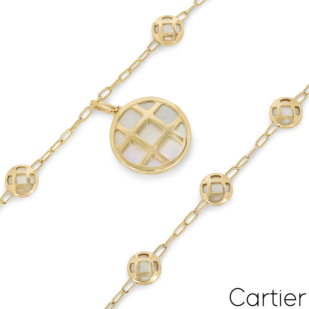 Cartier Yellow Gold Mother of Pearl Pasha Suite